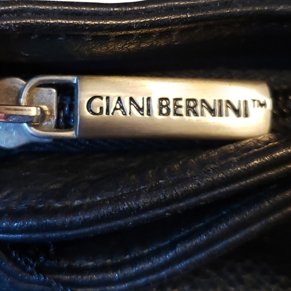 Giani Bernini Black Leather Crossbody Bag Medium Hobo‎ Style - Picture 9 of 13